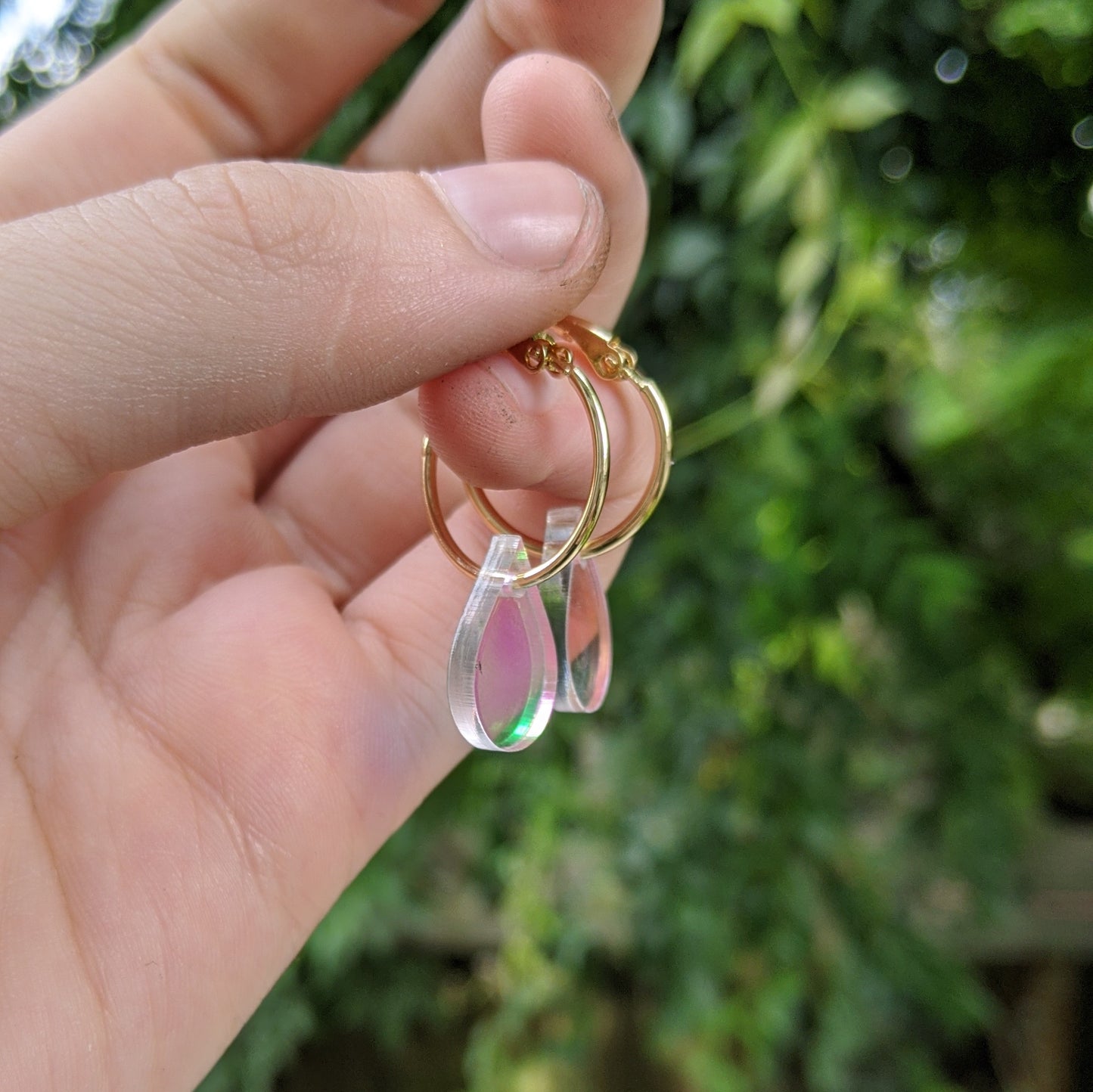 Teeny Tiny Teardrop Hoops