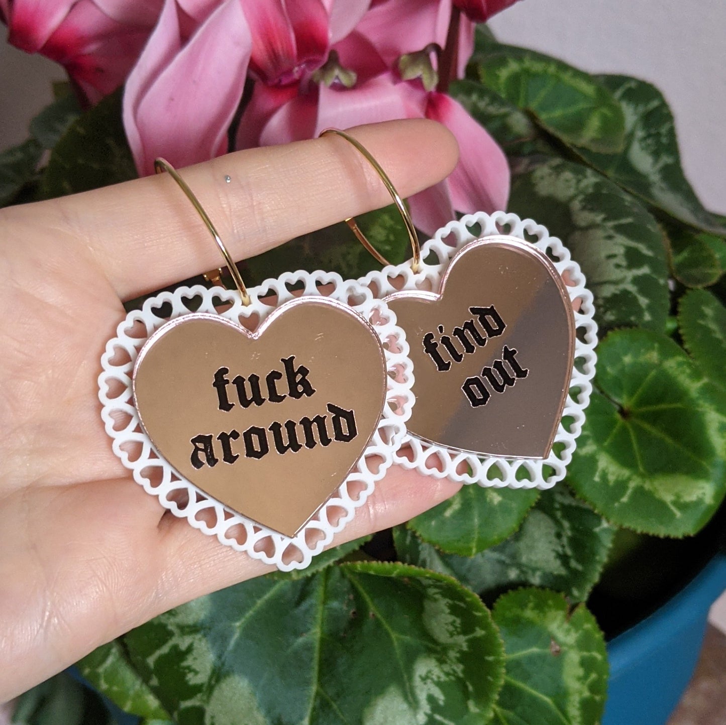 Fuck Around And Find Out Valentines Hoops