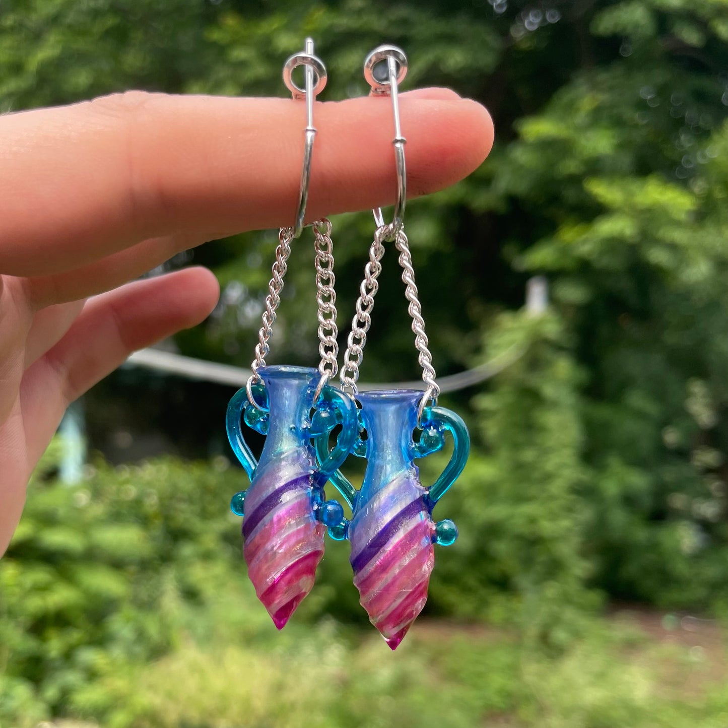Dreamy Striped Vase Earrings
