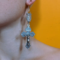 Jesus of Nazareth Rosary Pair - Silver