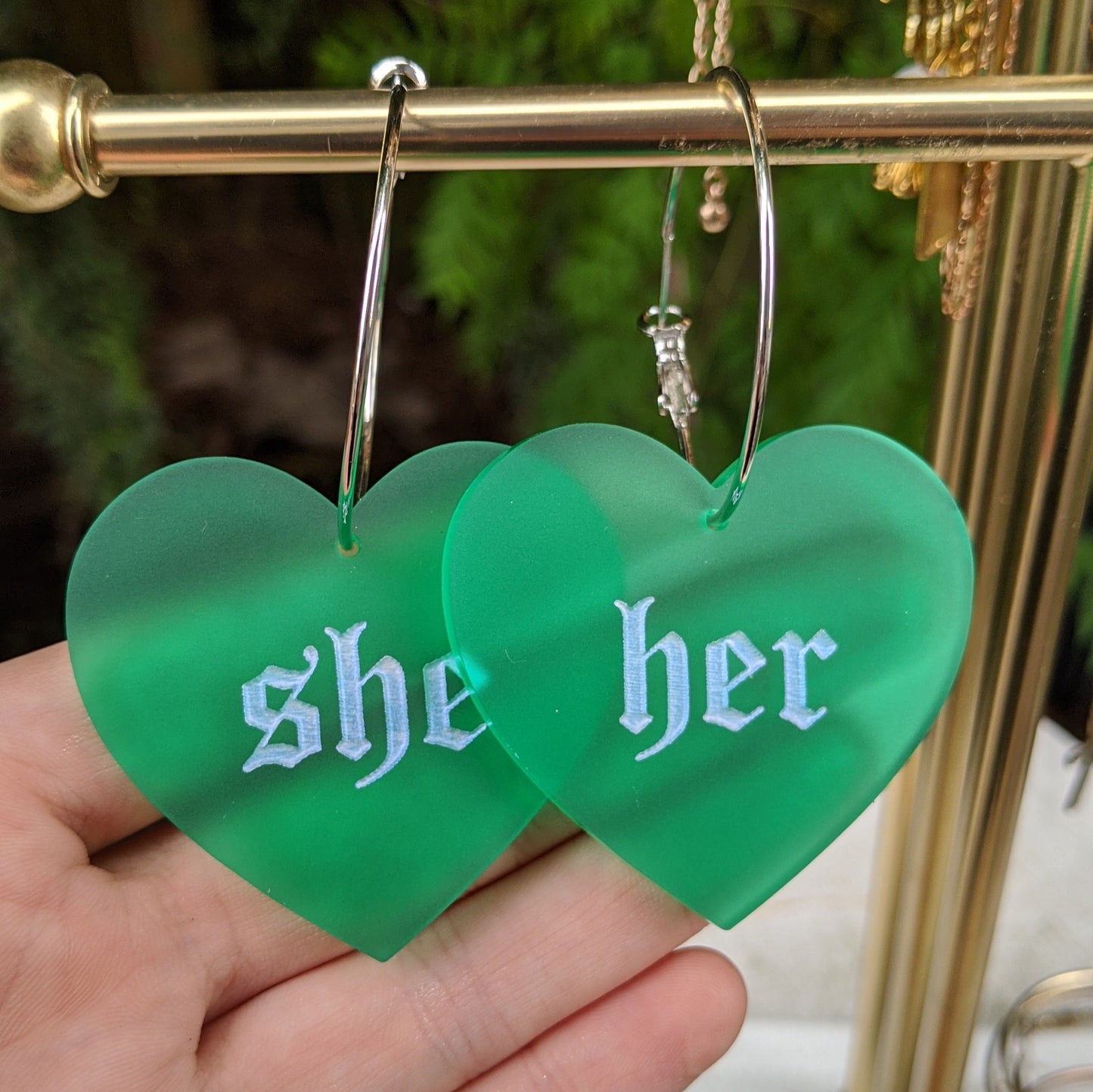 She/Her Pronoun Hoops - Colors
