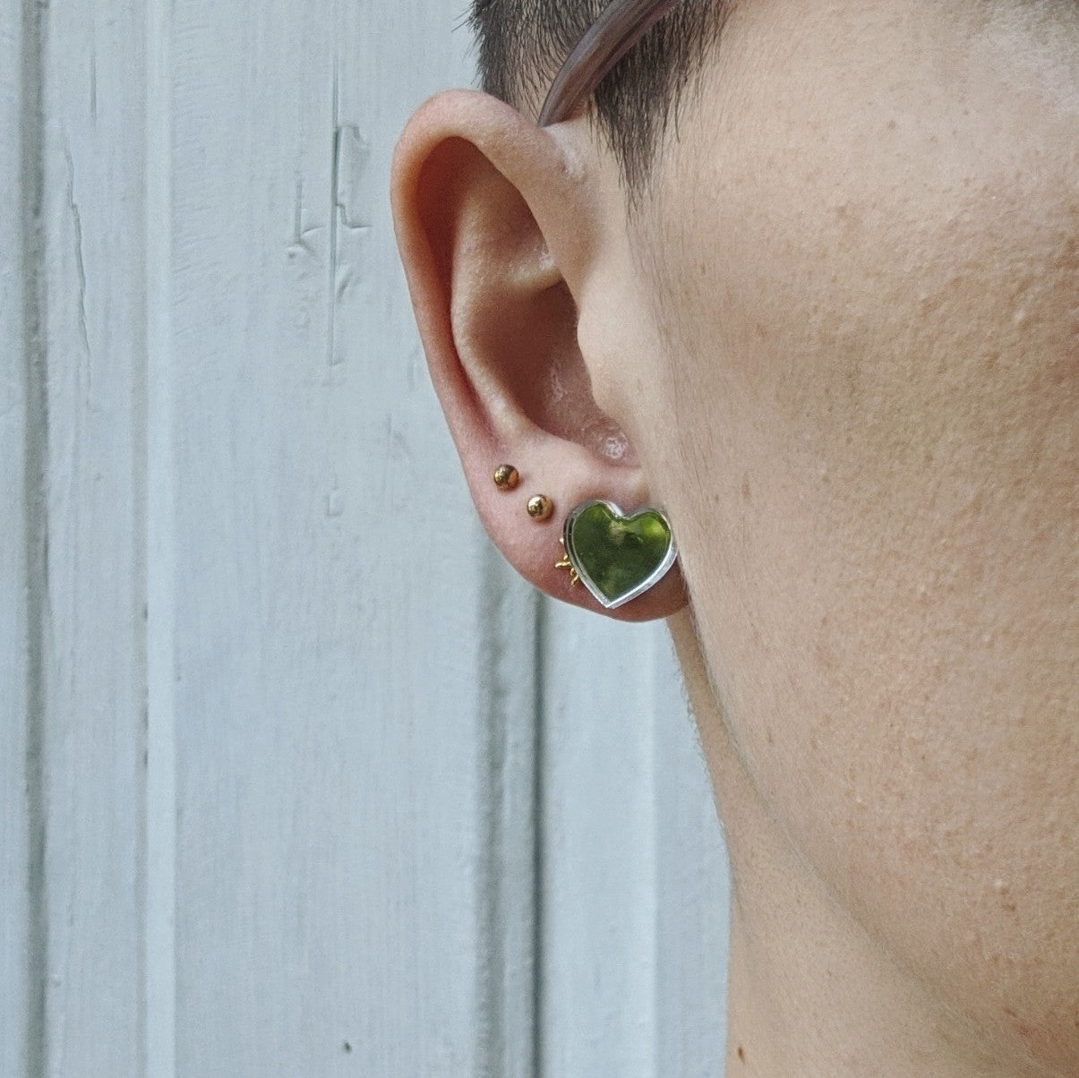 No Bad Vibes Mirror Studs