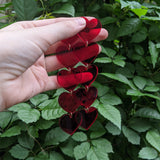 Red 5 Tiered Heart Earrings