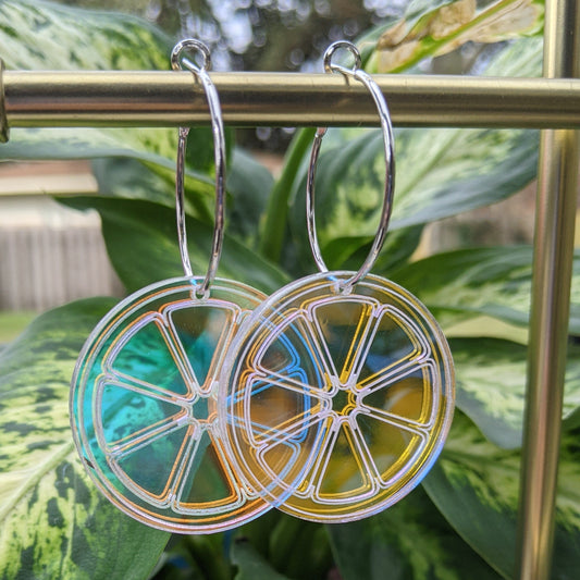 Iridescent Citrus Hoops