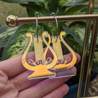 Iridescent Lyre Hoops