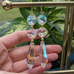 Vintage Glass Icicle Earrings