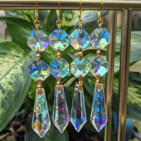 Vintage Glass Icicle Earrings