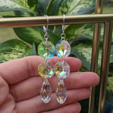 Mini Vintage Glass Teardrop Earrings