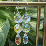Mini Vintage Glass Teardrop Earrings
