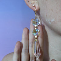 Vintage Glass Icicle Earrings