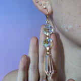 Vintage Glass Icicle Earrings