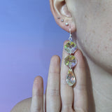 Mini Vintage Glass Teardrop Earrings