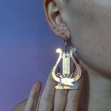 Iridescent Lyre Hoops