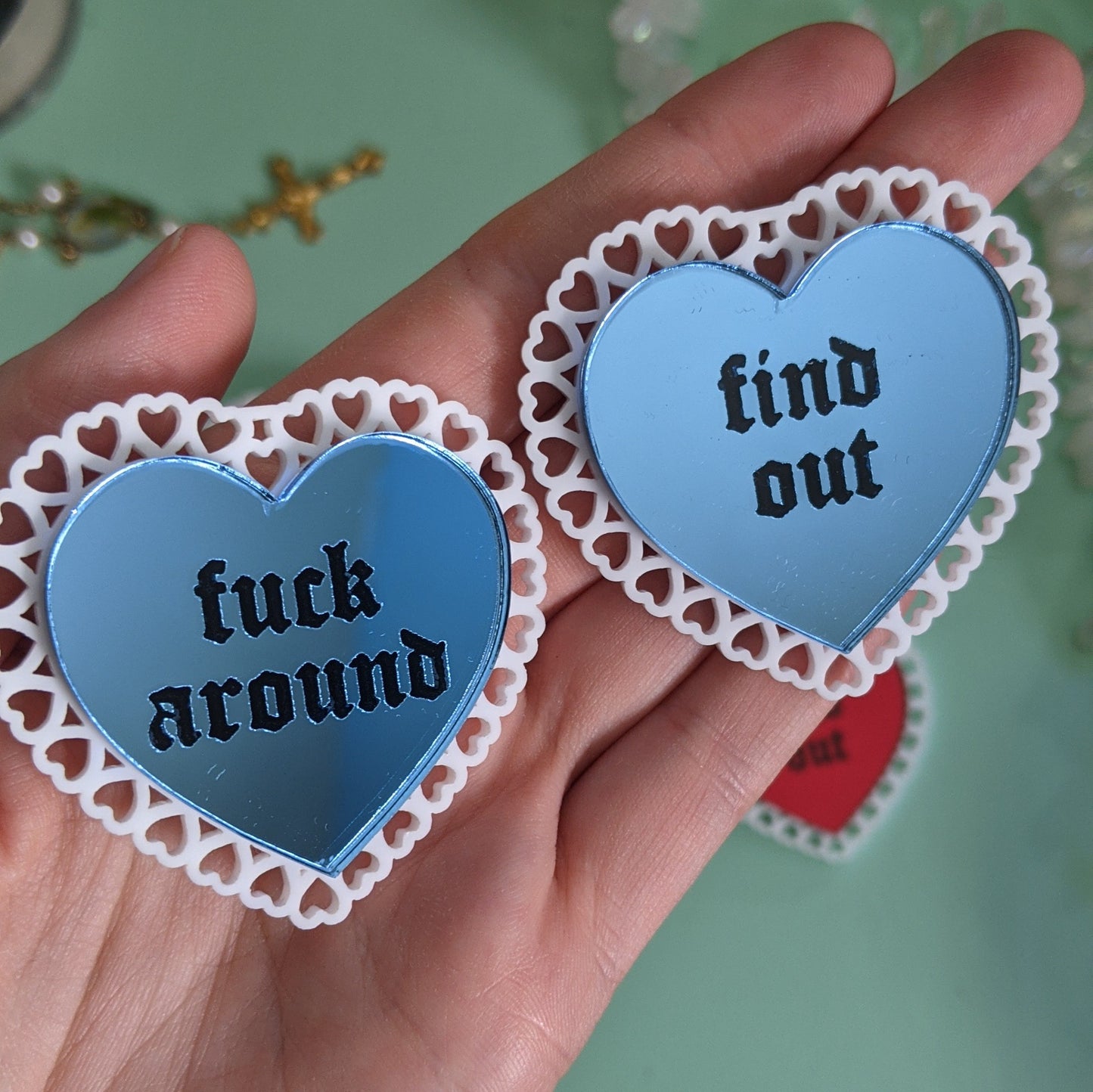 Fuck Around And Find Out Valentines Hoops