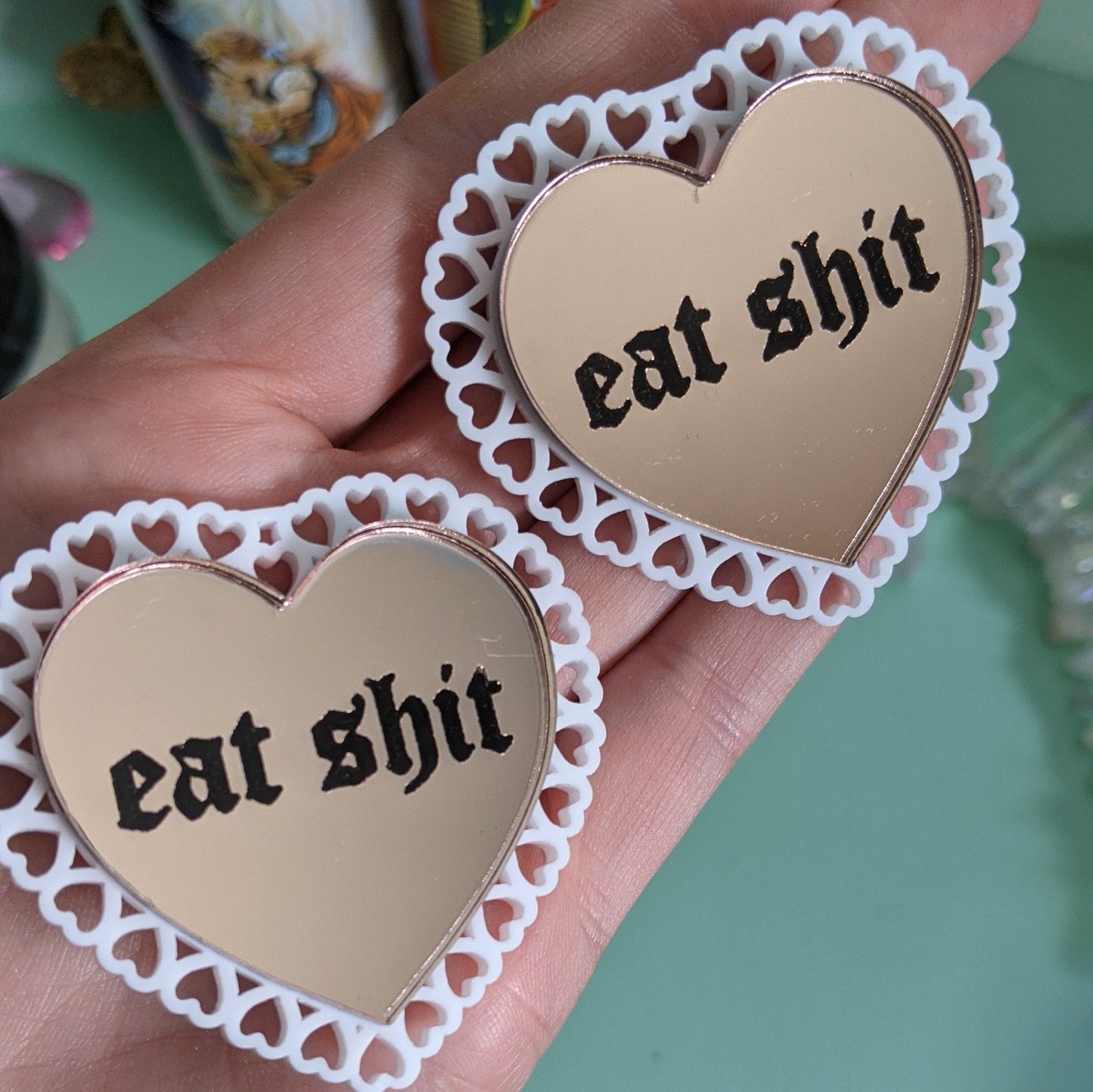 Eat Shit Valentines Hairclips