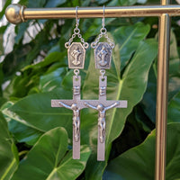 Please Notify a Priest Rosary Pair - Silver