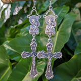 Forgive Me Father Rosary Pair - Silver