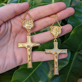 Shell Rosary Pair - Gold