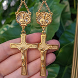Shell Rosary Pair - Gold