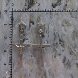 Please Notify a Priest Rosary Pair - Silver