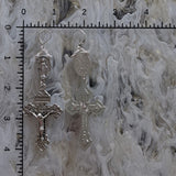 Jesus of Nazareth Rosary Pair - Silver