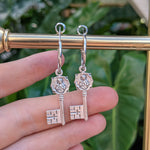 Lady of Scapula's Key to Heaven Extra Small Hoop - Silver - Single