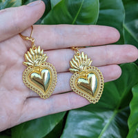 Sacred Heart Pair - Gold