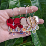 Triple Teardrop Heart Hoops
