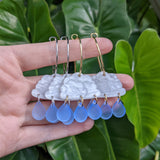 Shimmery Iridescent Raincloud Hoops