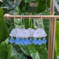 Shimmery Iridescent Raincloud Hoops