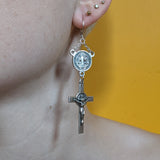 St Benedict's Rosary Pair - Silver