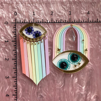 👁️ single dangle rainbow 👁️