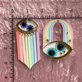 👁️ single dangle rainbow 👁️